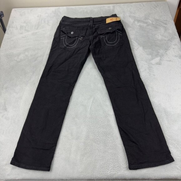 True Religion NWT Ricky Flap SN 32 105713 Men's Size 32x31 Black Straight Flared - Picture 7 of 9